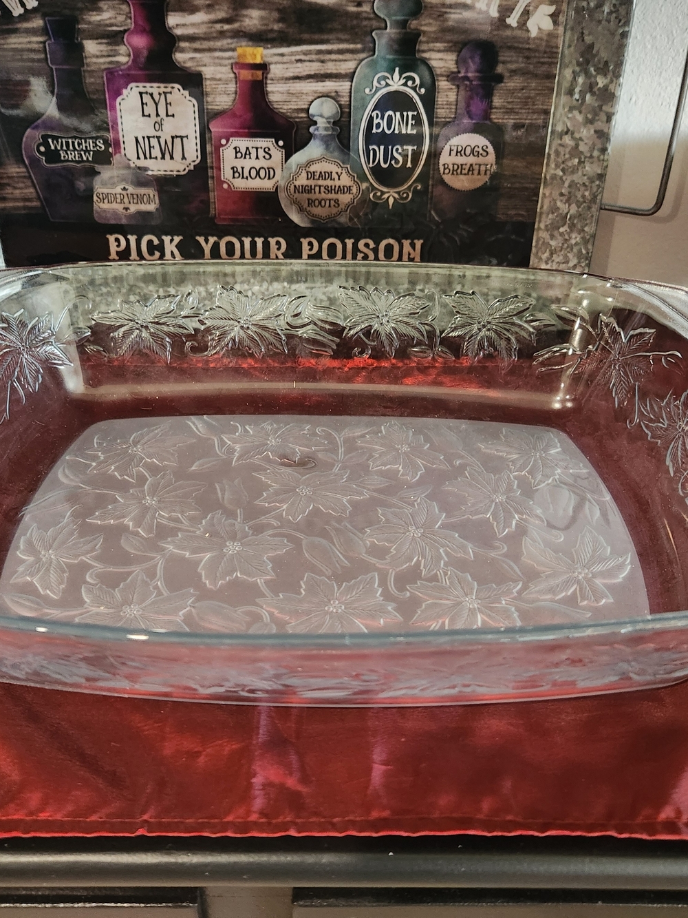 Princess House Fantasia Floral Print Lasagna Dish